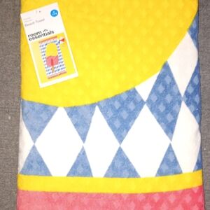 Room Essentials Yellow, Blue, and Pink Beach Towel